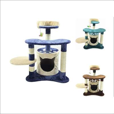 China Supplier Customized Design Cardboard Paper Furniture Factory Toys Cat Scratcher Tree House Tower